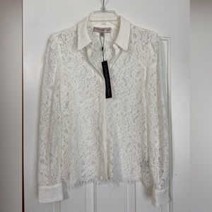 NWT Catherine Malandrino Lace Blouse Small